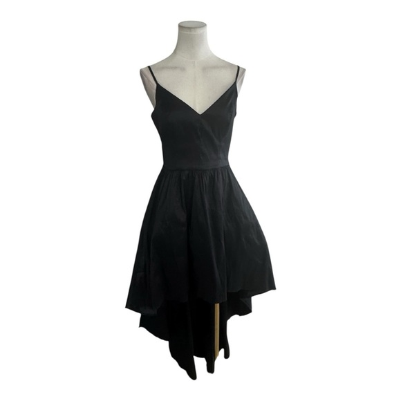 B DARLIN Black Dress High-Low Asymmetrical Cocktail Party Sz 13 14 Gown 9 10 L M - Picture 2 of 7